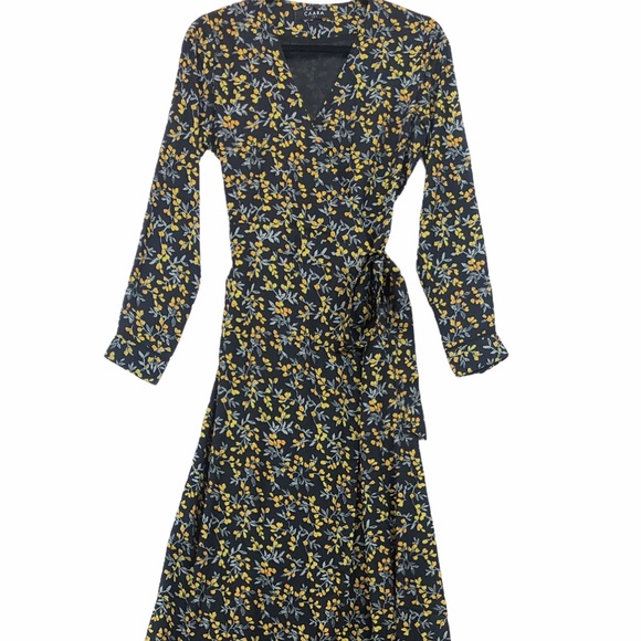 NWOT CAARA Cristal Wrap Midi Dress - Picture 3 of 8